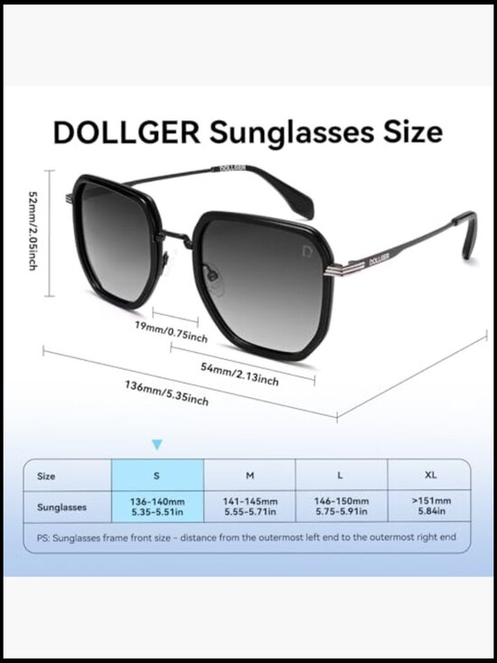 Square Polarized Sunglasses UV400 Protection Oversized Trendy Driving Fishing main image 6